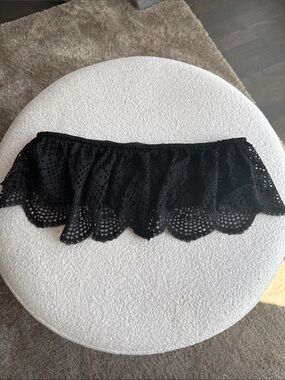 Black Eyelet Lace Off-Shoulder Bralette Tube Top